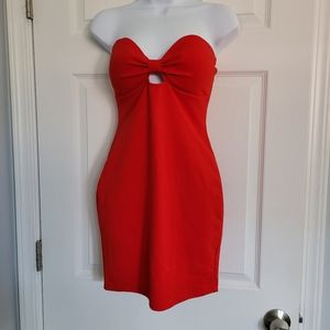 Sexy Red Tube Mini Dress S